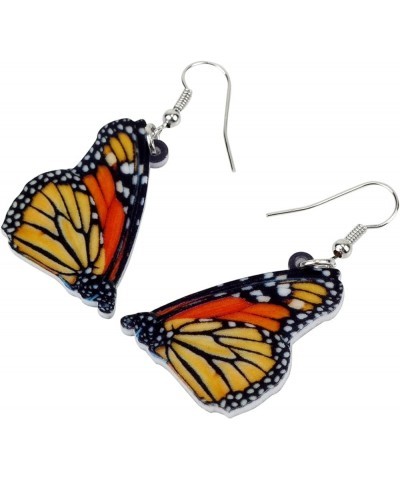 Drop Dangle Floral Butterfly Earrings Insect Jewelry For Women Girls Kids Gift Charms Brown $6.82 Earrings