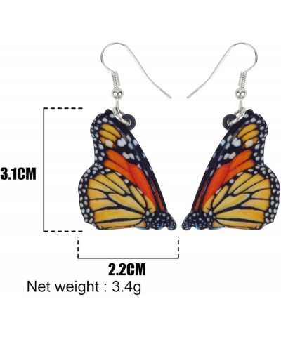 Drop Dangle Floral Butterfly Earrings Insect Jewelry For Women Girls Kids Gift Charms Brown $6.82 Earrings