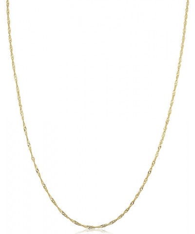 14k Yellow Gold Singapore Chain Pendant Necklace (0.7 mm, 1 mm, 1.4 mm, 1.7 mm) 24 inch 1 mm wide $75.85 Necklaces