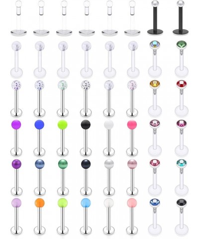 16g Lip Rings Labret Monroe Lip Rings Nail Tragus Helix Earrings Studs Ring Medusa Piercing Jewelry Retainer 8mm 48PCS 48PCS ...