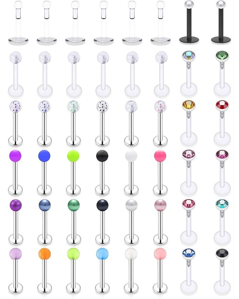 16g Lip Rings Labret Monroe Lip Rings Nail Tragus Helix Earrings Studs Ring Medusa Piercing Jewelry Retainer 8mm 48PCS 48PCS ...