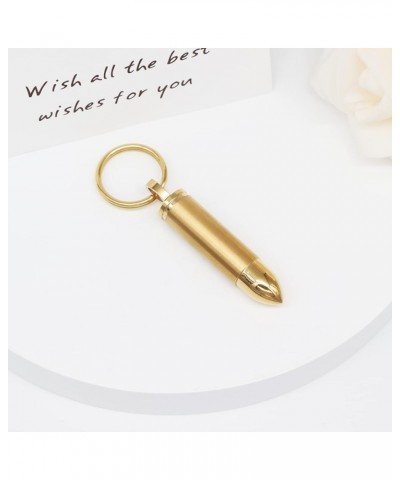 Deer Bullet Cremation Jewelry for Ashes Cylinder Keepsake Pendant Urn Keychain Memorial Ashes Cremation Keychain Gold $11.17 ...