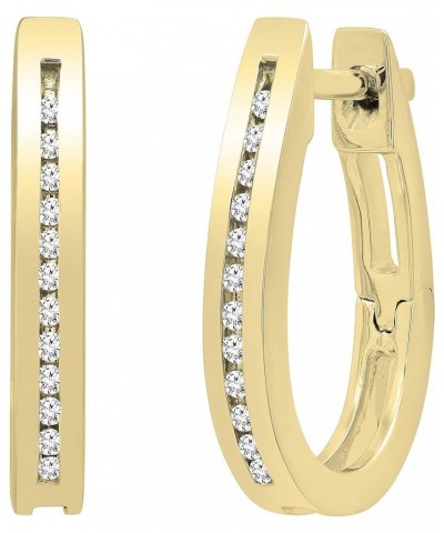 Ladies Hoop Earrings, Available in Various Round Diamonds, Gemstones & Metal in 10K/14K/18K Gold & 925 Sterling Silver White ...