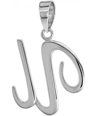 Sterling Silver Script Initial Letter A Alphabet Pendant Flawless Polish, 1 1/2 inch high Initial U $32.42 Pendants