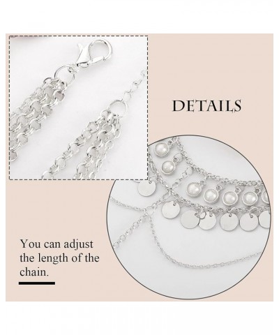 Beaded Bracelets Tassel Ankle Chain Layering Beach Foot Jewelry Anklets for Women and Girls Silver $7.92 Anklets