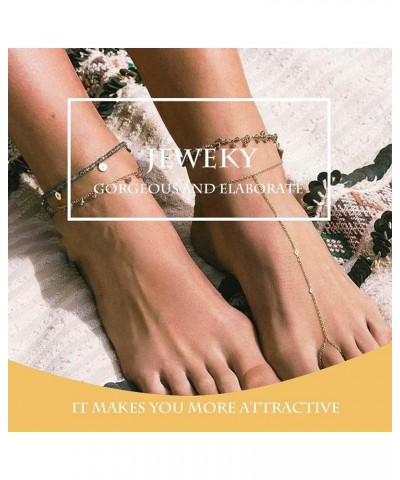 Beaded Bracelets Tassel Ankle Chain Layering Beach Foot Jewelry Anklets for Women and Girls Silver $7.92 Anklets