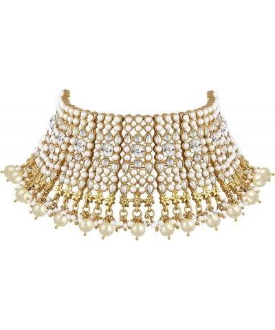 Indian Ethnic Wedding Wear Necklace Set White 2 $26.09 Jewelry Sets