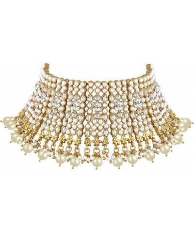 Indian Ethnic Wedding Wear Necklace Set White 2 $26.09 Jewelry Sets