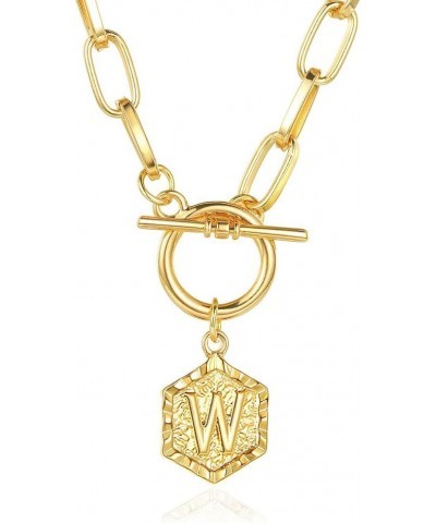 18K Gold Plated Initial Necklace Gold Necklaces for Women Letter Necklace W $10.17 Necklaces