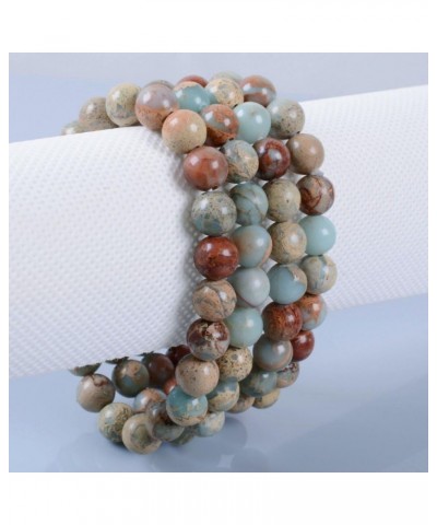 Gem Semi Precious Gemstone 8mm Round Beads Stretch Bracelet 7 Inch Unisex Serpentine $9.89 Bracelets