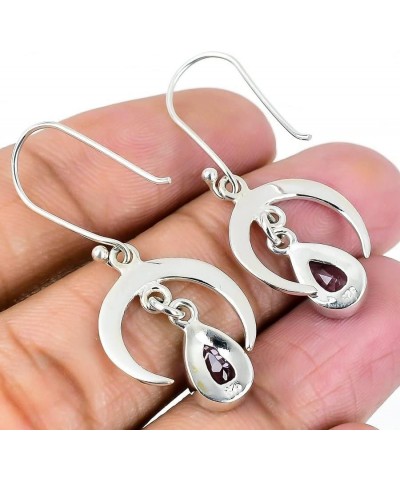 Free Shape Gemstone Handmade 925 Solid Sterling Silver Earrings Amethyst $11.00 Earrings