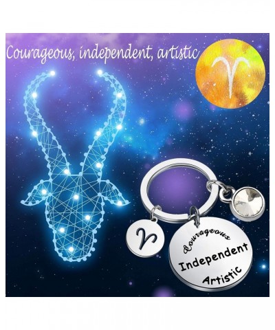 12 Zodiac Constellation Keychain Birthstone Astrology Horoscope JewelryBirthday Gift Gift For Family Friend Independent Artis...