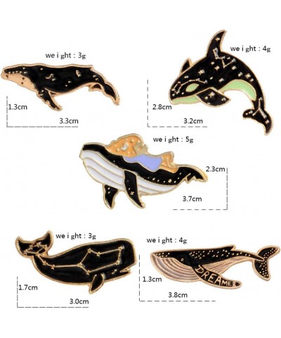 Lovely Fish Brooch Pins, Cartoon Whale Dolphin Pattern Pin Badges for Children Women Girl Clothes Bags Brooch Pin 5 $6.24 Bro...