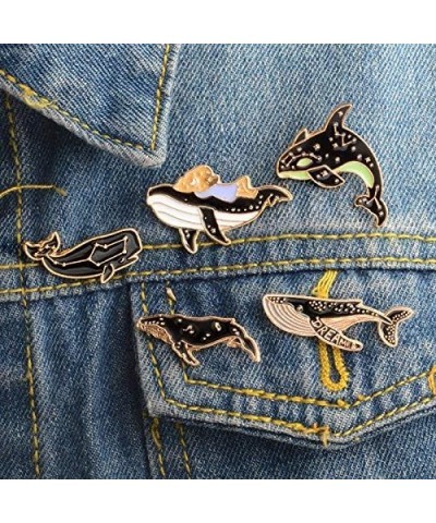 Lovely Fish Brooch Pins, Cartoon Whale Dolphin Pattern Pin Badges for Children Women Girl Clothes Bags Brooch Pin 5 $6.24 Bro...