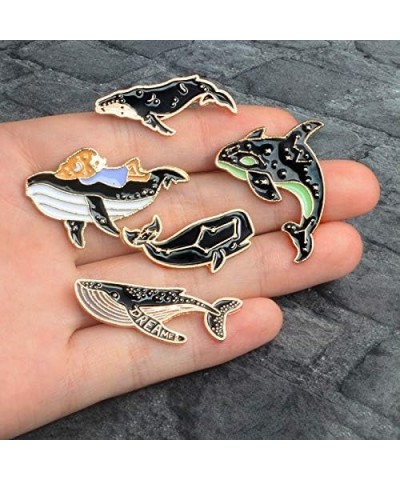 Lovely Fish Brooch Pins, Cartoon Whale Dolphin Pattern Pin Badges for Children Women Girl Clothes Bags Brooch Pin 5 $6.24 Bro...