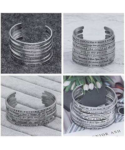 6MM 8MM Personalized Inspirational Bracelets Custom Engraved Name Mantra Quote Any Message Bangle Cuff Customizable Customiza...