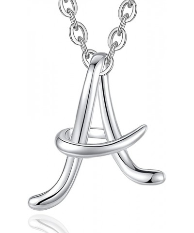 925 Sterling Silver Initial Necklaces for Women - 18-20 Inch Chain A $17.48 Necklaces