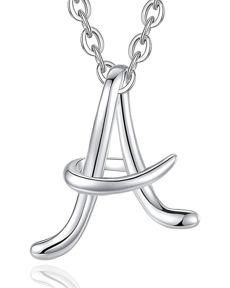 925 Sterling Silver Initial Necklaces for Women - 18-20 Inch Chain A $17.48 Necklaces