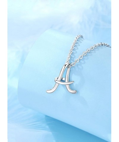 925 Sterling Silver Initial Necklaces for Women - 18-20 Inch Chain A $17.48 Necklaces