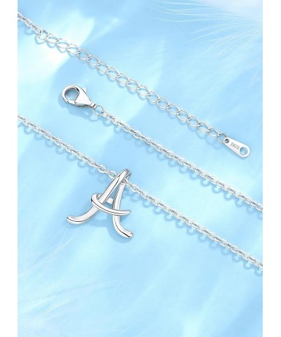 925 Sterling Silver Initial Necklaces for Women - 18-20 Inch Chain A $17.48 Necklaces