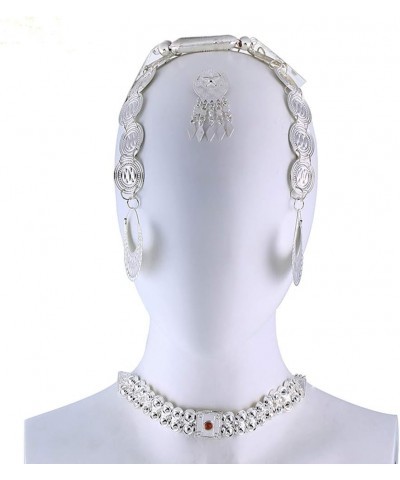 Gold Color Red Stone Women Eritrean Traditional Wedding Jewelry Sets S84 $15.96 Jewelry Sets