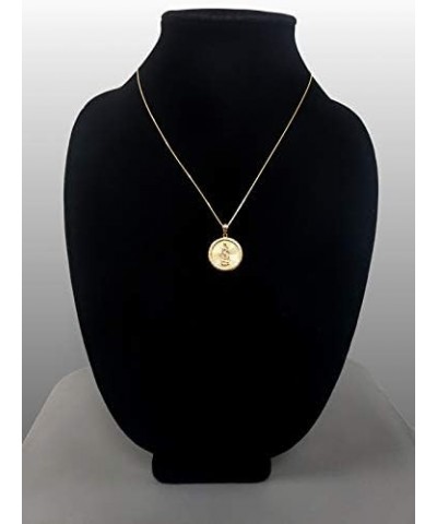 10K Yellow Gold Virgin Mary Guadalupe Medallion Pendant Necklace 20" Necklace $71.27 Necklaces