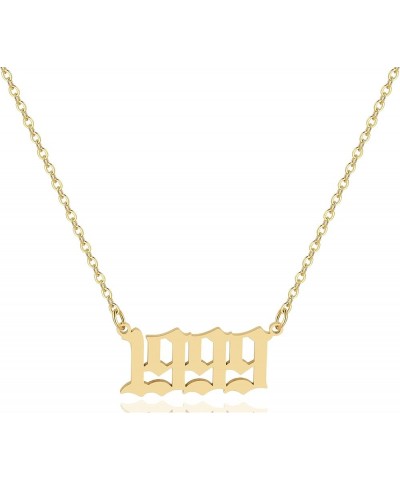 Birth Year Necklace,Year Necklace,18k Gold Plated Pendant Necklace for Women,1980-2020 1999 $7.97 Necklaces