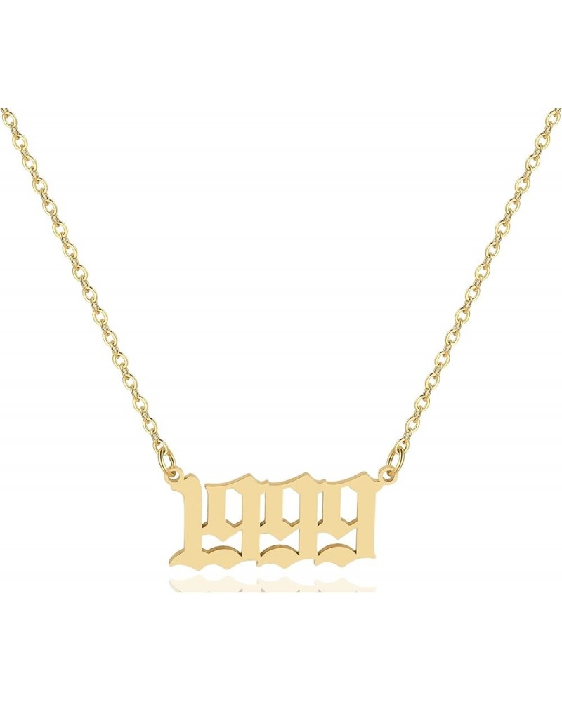 Birth Year Necklace,Year Necklace,18k Gold Plated Pendant Necklace for Women,1980-2020 1999 $7.97 Necklaces