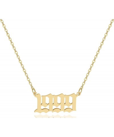 Birth Year Necklace,Year Necklace,18k Gold Plated Pendant Necklace for Women,1980-2020 1999 $7.97 Necklaces