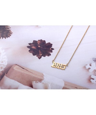 Birth Year Necklace,Year Necklace,18k Gold Plated Pendant Necklace for Women,1980-2020 1999 $7.97 Necklaces