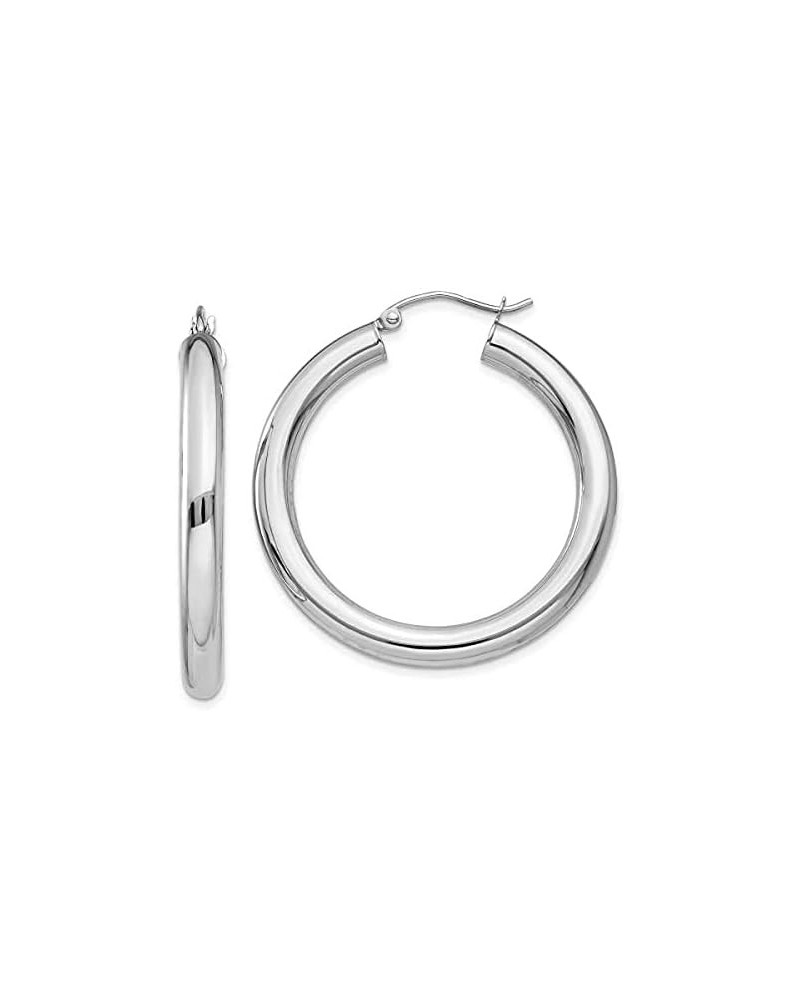 925 Sterling Silver Tube Hoop Earrings- 3MM 4MM 5MM Silver Hoop Earrings, Round Hoop Earrings, Silver Hoop Earrings, Womens E...