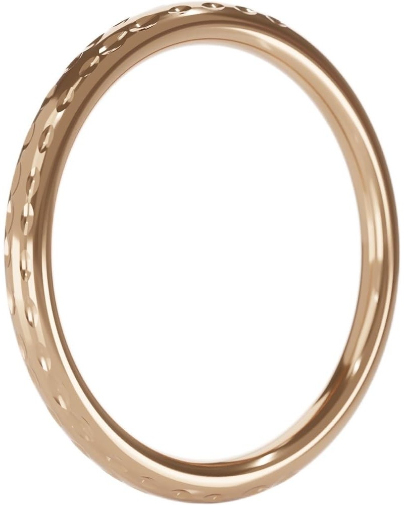 Kelly Rose 10k Pure Gold daimond cut Stacking Ring for Women (2mm thickness) - Non-Tarnish, Dainty & Thin Band, Perfect for S...