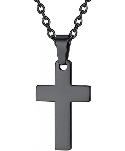 925 Sterling Silver/Stainless Steel Plain Cross Bible Verse Cross Pendant Necklace Christian Jewelry for Women Men (with Gift...