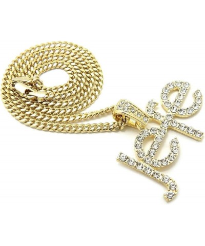 Iced Gold Silver Plated Boss Jefe Pendant & 18" 20" 24" Cuban/Rope/Box Chain Hip Hop Jewelry Necklace (GOLD) 18" CUBAN CHAIN ...