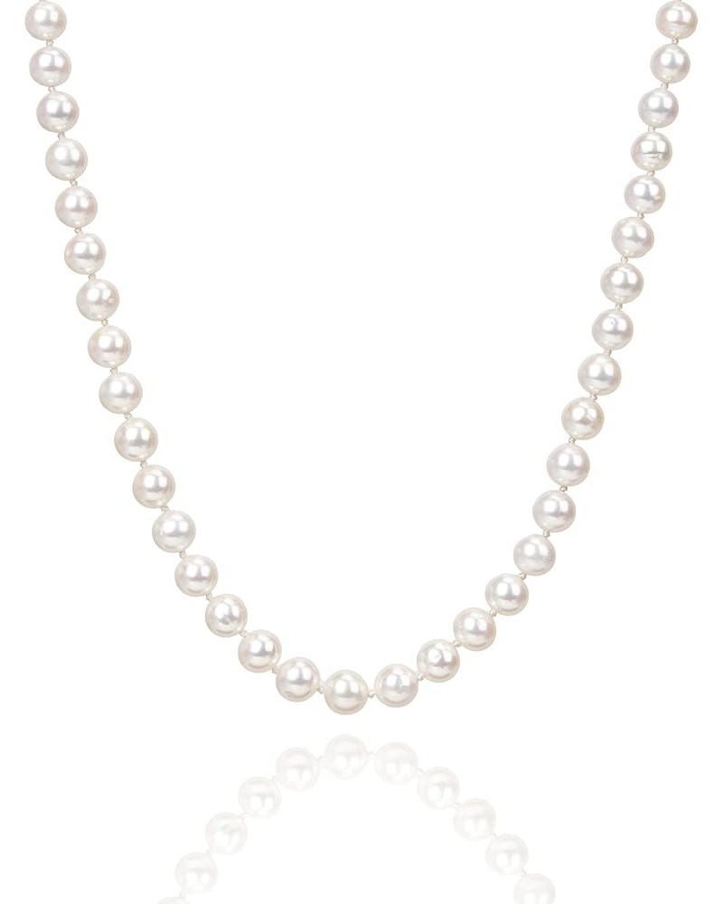 2024 New Freshwater Cultured AAAAA Quality Genuine Real Pearl Strand Necklace for Women Fine Jewelry Valentine's Day Gifts fo...