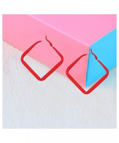 80s Earrings Women Retro Hoop Earrings Geometric Square Dangle Drop Neon Earrings for Women Girls Party Costume 80s Accessory...