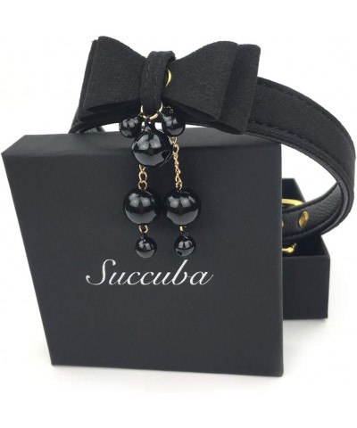 Bell Necklace Choker Bow Collar Cat Kitty Velvet Necklace with Black Succuba Gift Box (Pink) X4 $8.93 Necklaces