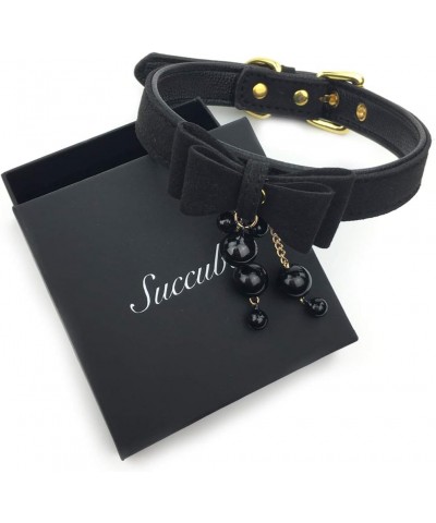 Bell Necklace Choker Bow Collar Cat Kitty Velvet Necklace with Black Succuba Gift Box (Pink) X4 $8.93 Necklaces