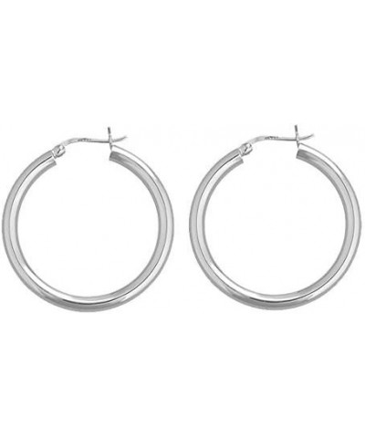 Solid 925 Sterling Silver High Polished Hypoallergenic Hoop Earring Set for Women | 1.25mm- 4mm Thick Hoops | Secure Clip Top...