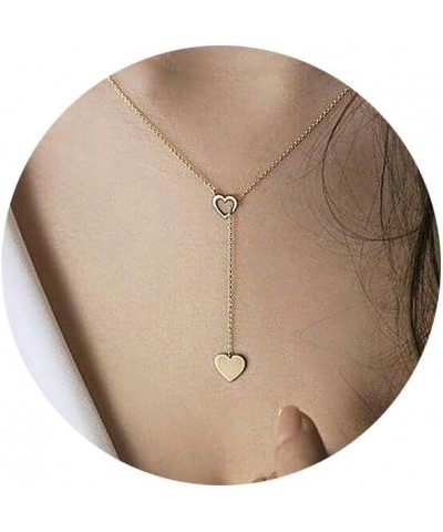 Gold Heart Necklace Choker Minimal Necklace Jewelry for Women and Girls Simple Necklace 1 Layer $7.01 Necklaces