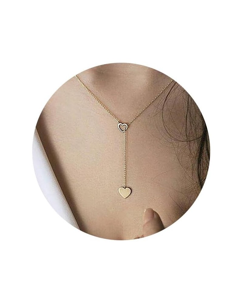 Gold Heart Necklace Choker Minimal Necklace Jewelry for Women and Girls Simple Necklace 1 Layer $7.01 Necklaces