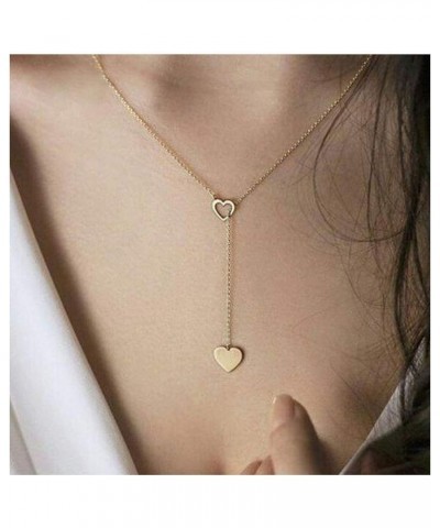 Gold Heart Necklace Choker Minimal Necklace Jewelry for Women and Girls Simple Necklace 1 Layer $7.01 Necklaces