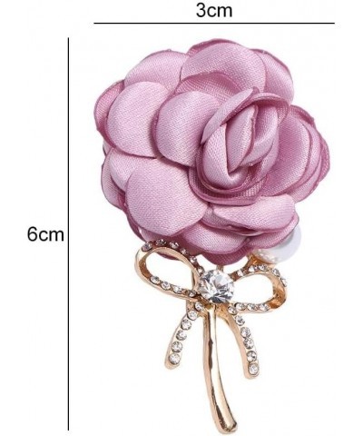 Vintage Rose Brooch Charm Elegant Flower Bow Rhinestone Brooch Clothing Accessory Fashion Jewelry for Women(red) Green $4.76 ...