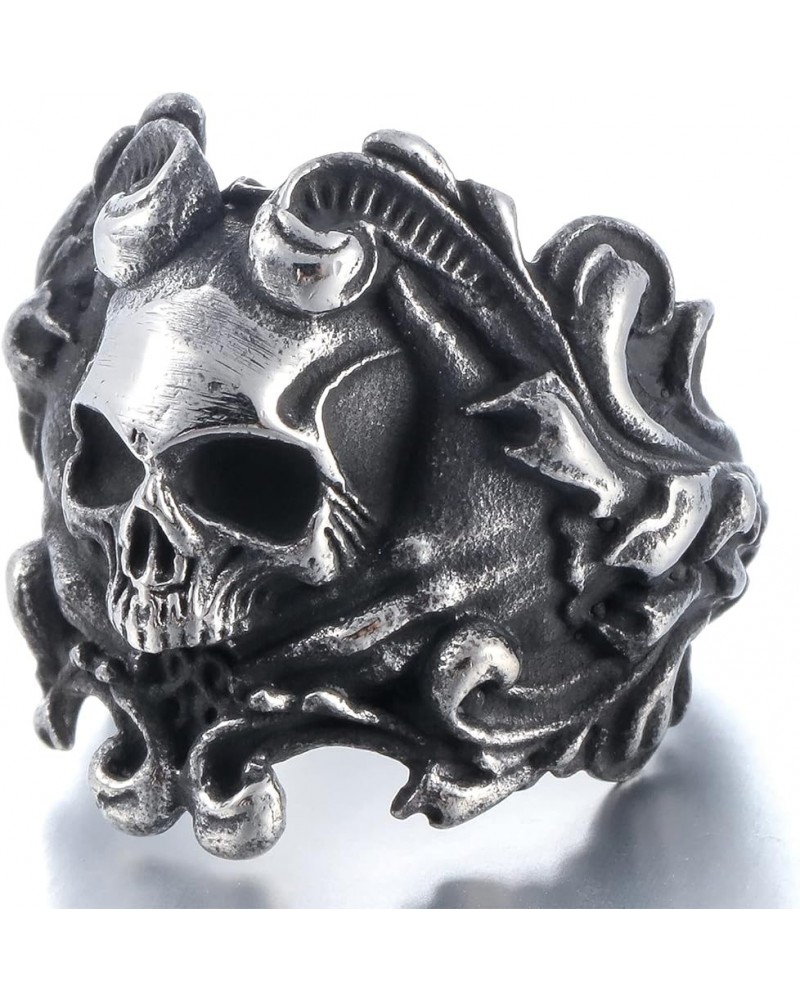 Skull Rings Stainless Steel Jewelry Edgy Chunky Death Ring for Men R-826 $12.97 Rings