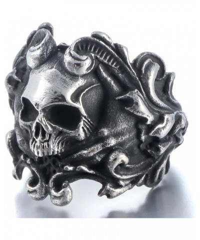 Skull Rings Stainless Steel Jewelry Edgy Chunky Death Ring for Men R-826 $12.97 Rings