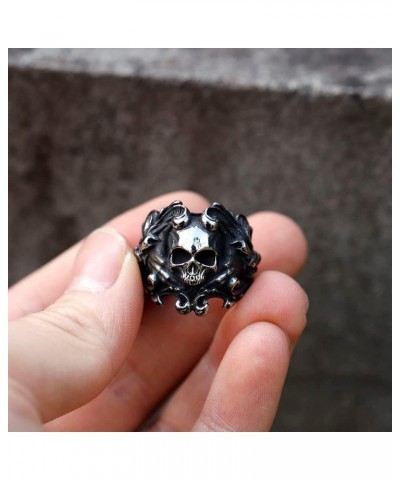 Skull Rings Stainless Steel Jewelry Edgy Chunky Death Ring for Men R-826 $12.97 Rings