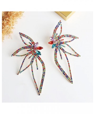 Boho Unique Butterfly Drop Dangle Earrings Crystal Exaggerated Butterfly Angel Wings Statement Earrings Vintage Rhinestones H...