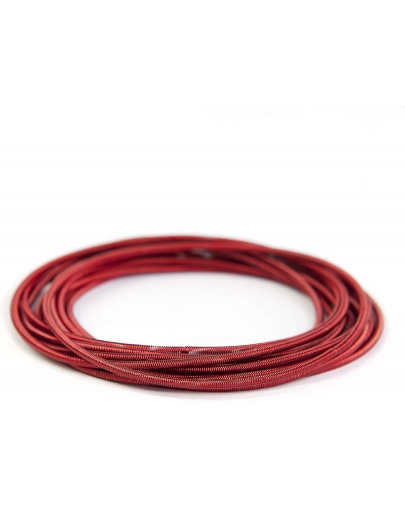 Bracelet Stack - Guitar String Bracelets (Set of 12) Red $9.43 Bracelets