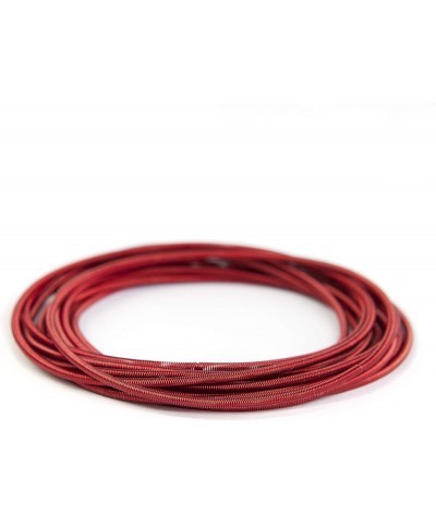 Bracelet Stack - Guitar String Bracelets (Set of 12) Red $9.43 Bracelets