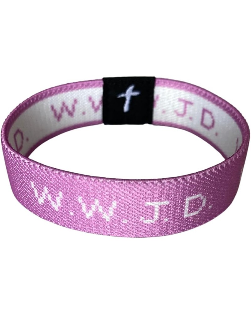 W.W.J.D Bracelet Elastic - WWJD Bracelets 6 pack or 1 pack - Jewelry for Women - Roped Elastic strap Bracelets Purple (8in) L...